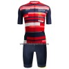 Set Fietsshirt + Korte Koersbroek 2022 Ronde van Frankrijk Aigle-Chatel Rood Blauw